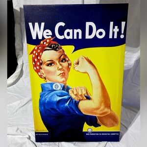 “Rosie the Riveter” inspired canvas